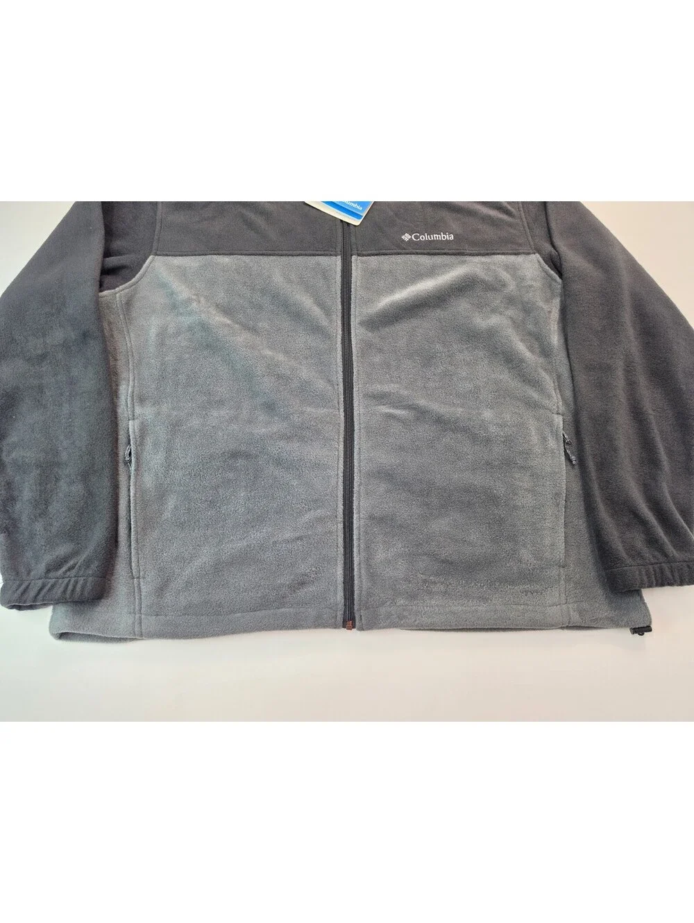 Columbia Steens Mountain 2.0 Black Gray Fleece Full Zip Jacket Mens XXL 2XL NEW